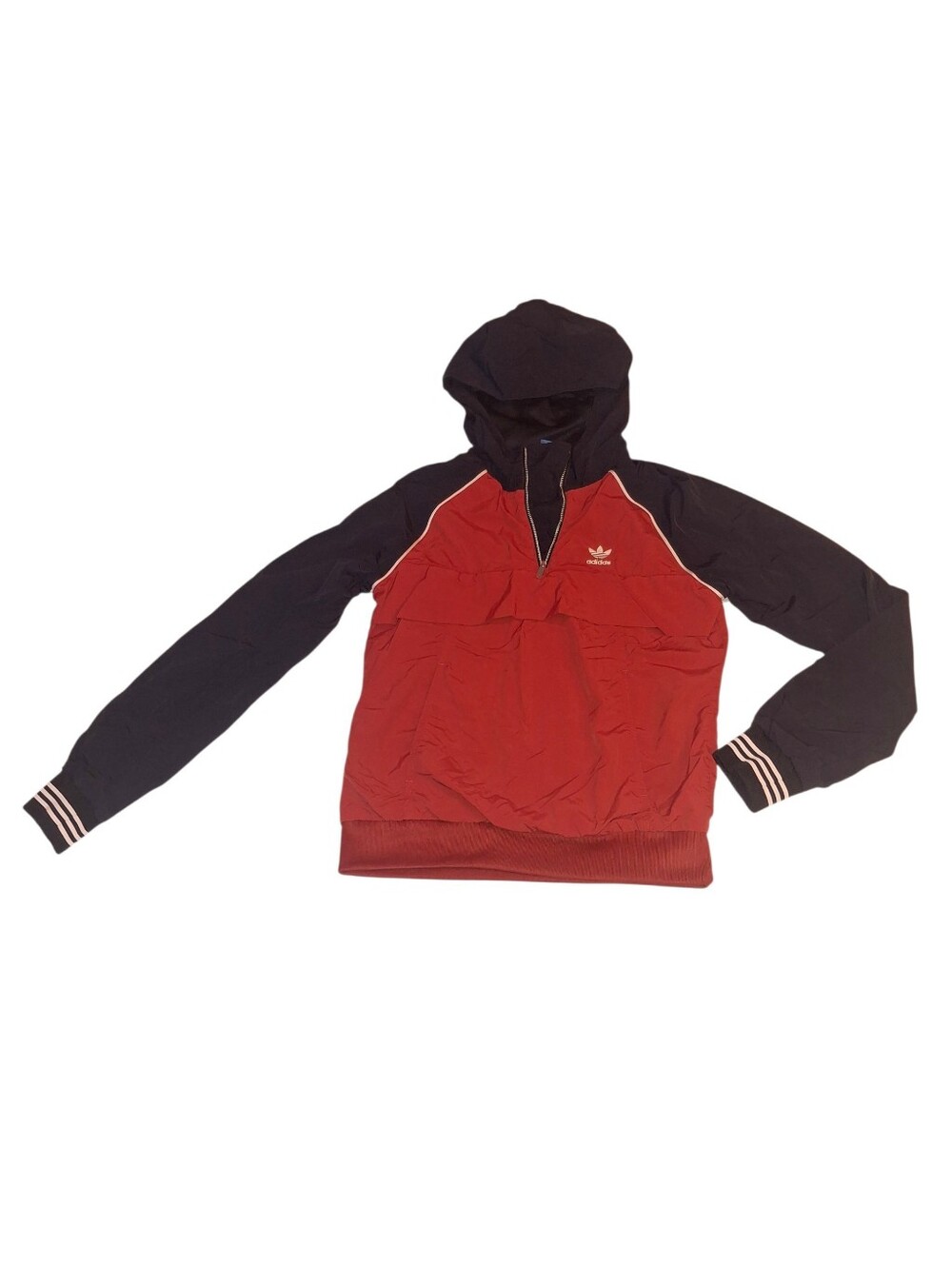 Womans Adidas Windbreaker XS Red And Black Rare